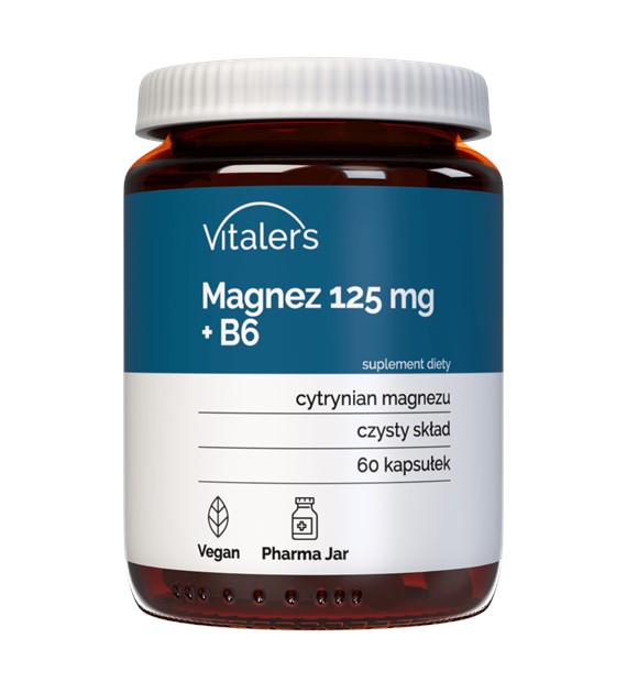 Vitaler's Magnesium 125 mg + Vitamin B6 - 60 Capsules
