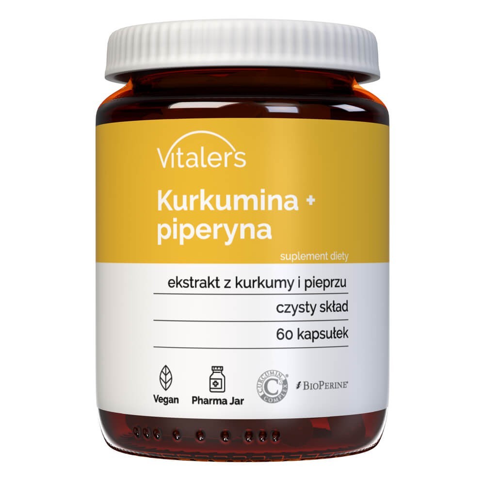 Vitalers - Kurkumina 500mg + Piperyna 5mg 60 kaps