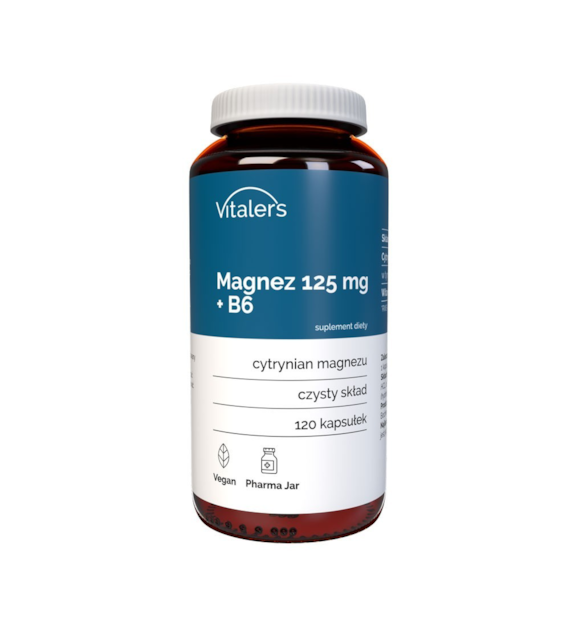 Vitaler's Magnesium 125 mg + Vitamin B6 - 120 Capsules