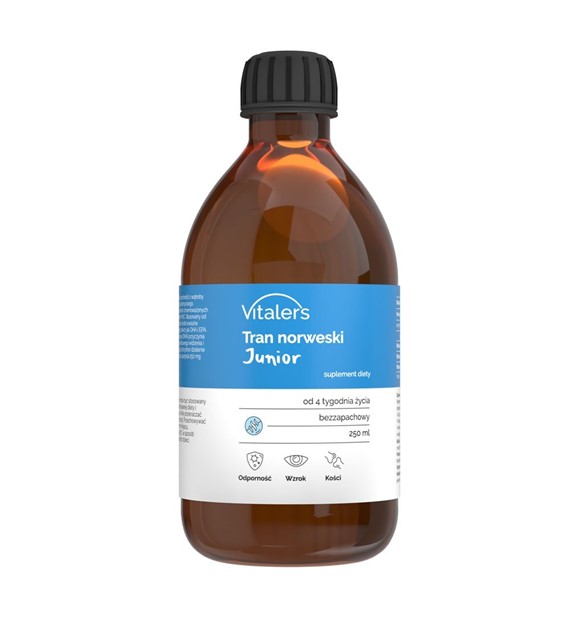 Vitaler's Junior Omega-3 Norwegisches Kabeljau-Leberöl 1200 mg - 250 ml