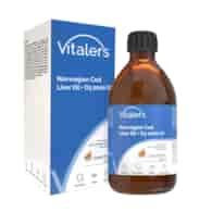 Vitaler's Norwegian Cod Liver Oil Omega-3 1200 mg D3 2000 IU, orange flavor 1200 mg - 250 ml