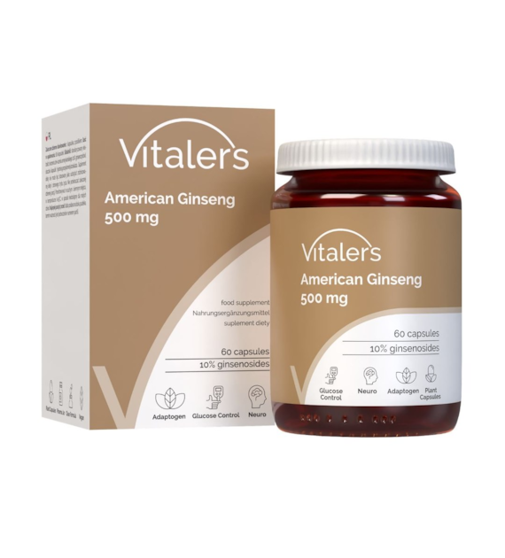 Vitaler's American Ginseng 500 mg - 60 Capsules