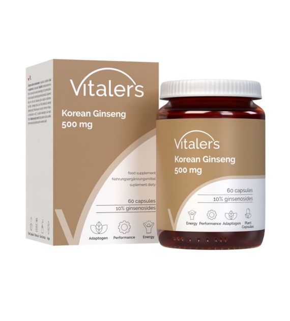 Vitaler's Korean Ginseng 500 mg - 60 Capsules