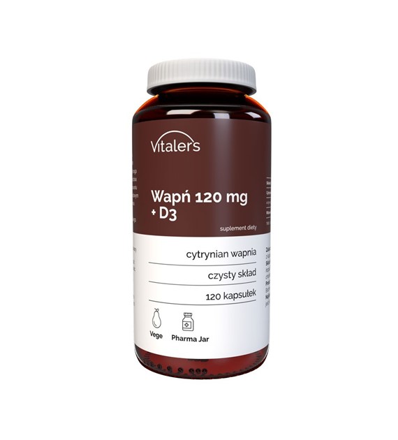 Vitaler's Calcium 120 mg + Vitamin D3 - 120 Capsules