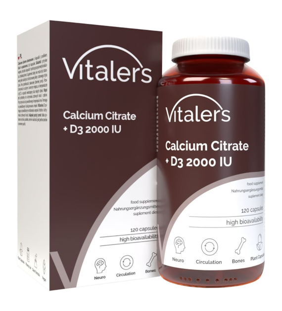 Vitaler's Calcium 120 mg + Vitamin D3 - 120 Capsules