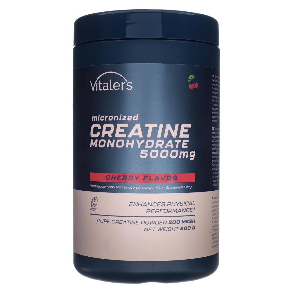 Vitaler's Sport Mikronizowany Monohydrat Kreatyny 5000 mg, Wiśnia - 500 g