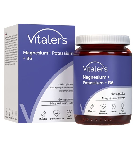 Vitaler's - Magnez 100 mg + Potas 150 mg + B6 6 mg 60 kaps
