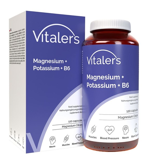 Vitaler's Magnez 100 mg + Potas 150 mg + B6 6 mg - 120 kapsułek