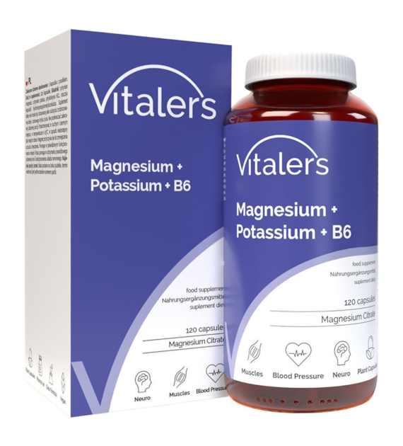 Vitaler's Magnez 100 mg + Potas 150 mg + B6 6 mg - 120 kapsułek