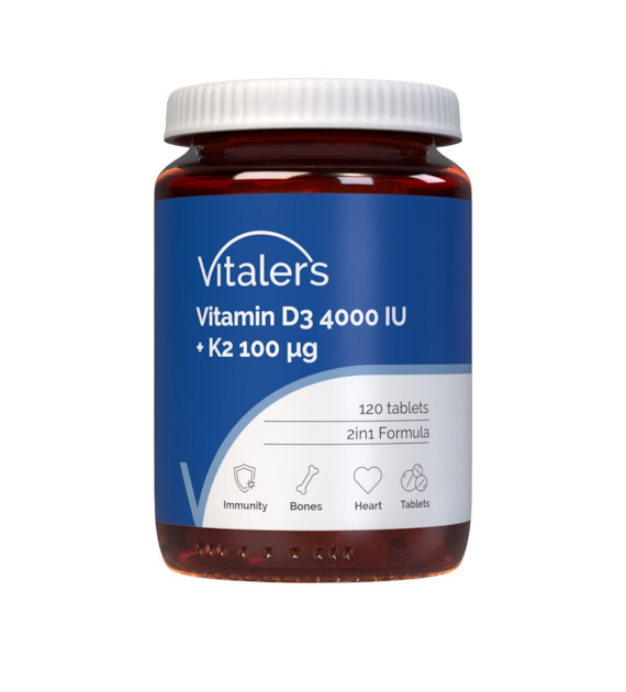 Vitaler's Witamina D3 4000 IU + K2 100 µg - 120 tabletek
