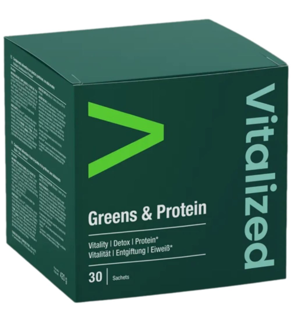 Vitalized Greens & Protein, Superfoods i białko roślinne - 30 saszetek