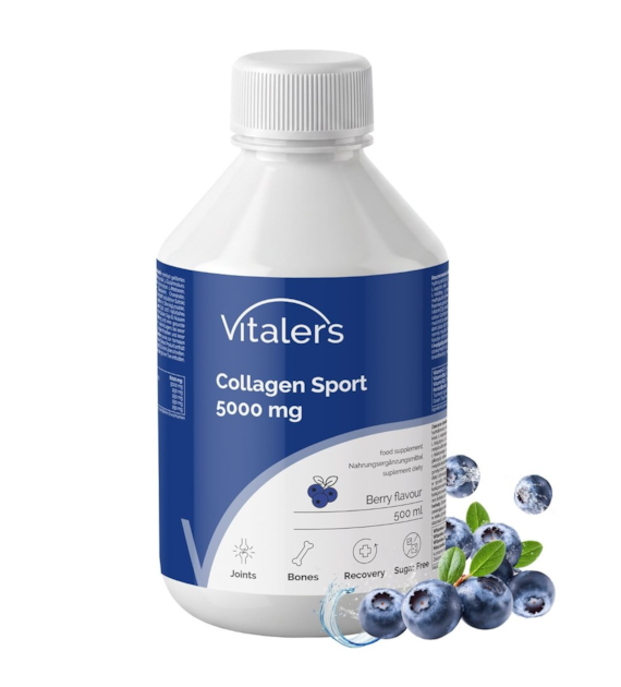 Vitaler's Sport Kolagen hydrolizowany 5000 mg, jagodowy - 500 ml