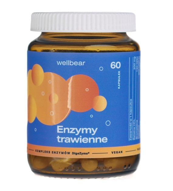 Wellbear Enzymy trawienne - 60 kapsułek