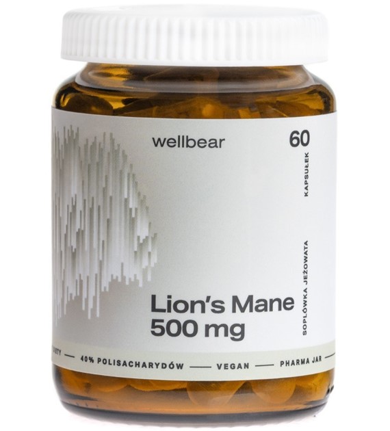 Wellbear Lion's Mane (Soplówka jeżowata) 500 mg - 60 kapsułek