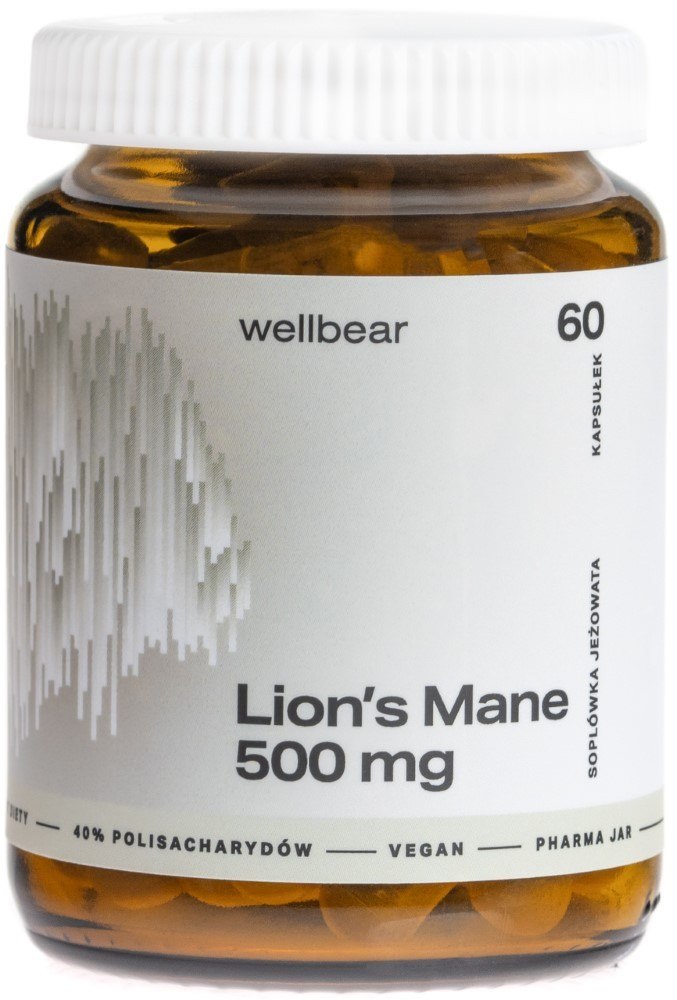 Wellbear Lion's Mane (Soplówka jeżowata) 500 mg - 60 kapsułek