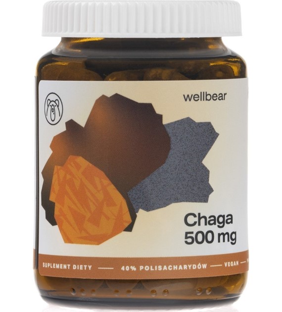 Wellbear Chaga (Błyskoporek podkorowy) 500 mg - 60 kapsułek