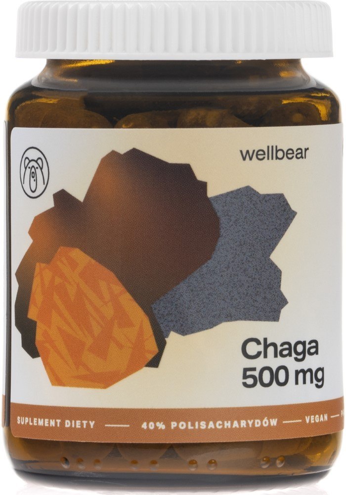 Wellbear Chaga (Błyskoporek podkorowy) 500 mg - 60 kapsułek