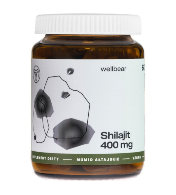 Wellbear Shilajit (Mumio ałtajskie) 400 mg - 60 kapsułek