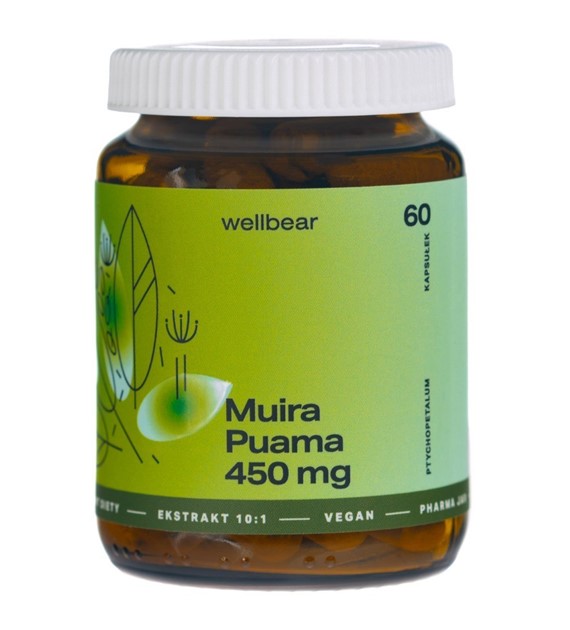 Wellbear Muira Puama (Ptychopetalum) 450 mg - 60 kapsułek