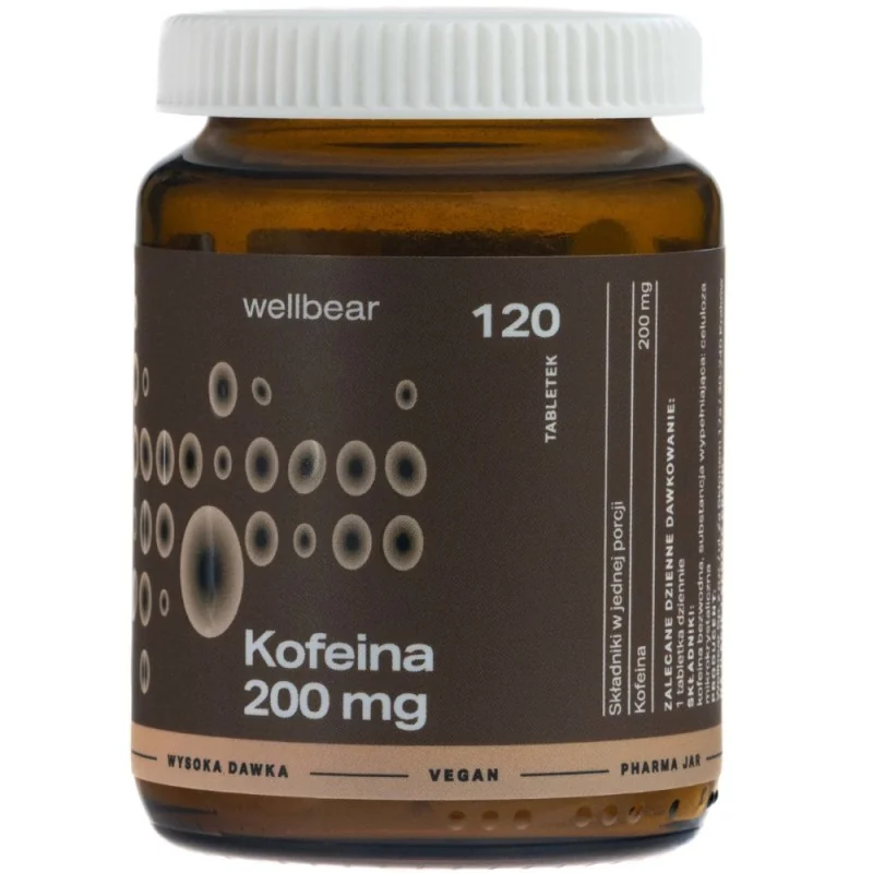 Wellbear Kofeina 200 mg - 120 tabletek