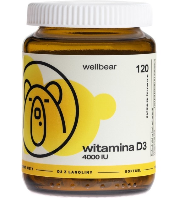Wellbear Witamina D3 4000 IU softgel - 120 kapsułek żelowych