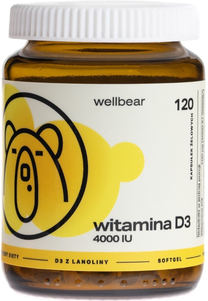 Wellbear Witamina D3 4000 IU softgel - 120 kapsułek żelowych