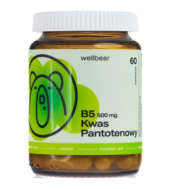 Wellbear Witamina B5 (kwas pantotenowy) 500 mg - 60 kapsułek