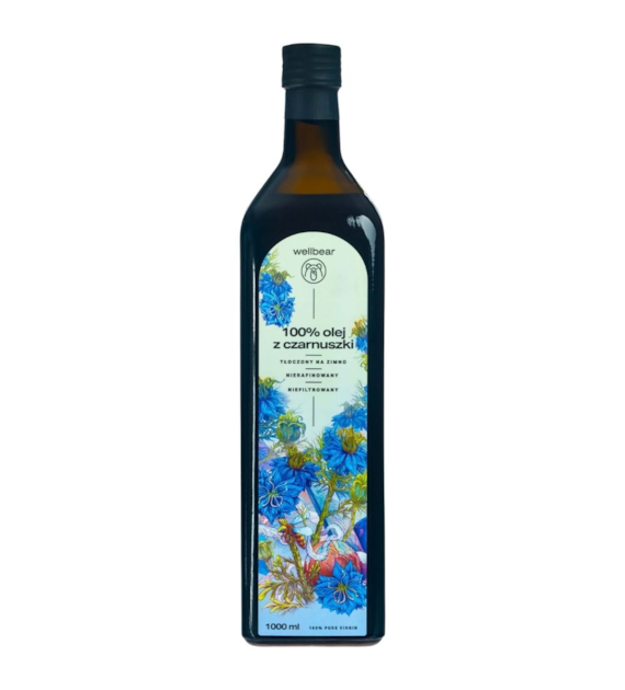 Wellbear Olej z czarnuszki zimnotłoczony - 1000 ml
