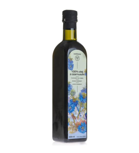 Wellbear Olej z czarnuszki zimnotłoczony - 500 ml