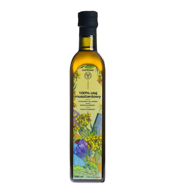 Wellbear Olej musztardowy zimnotłoczony - 500 ml