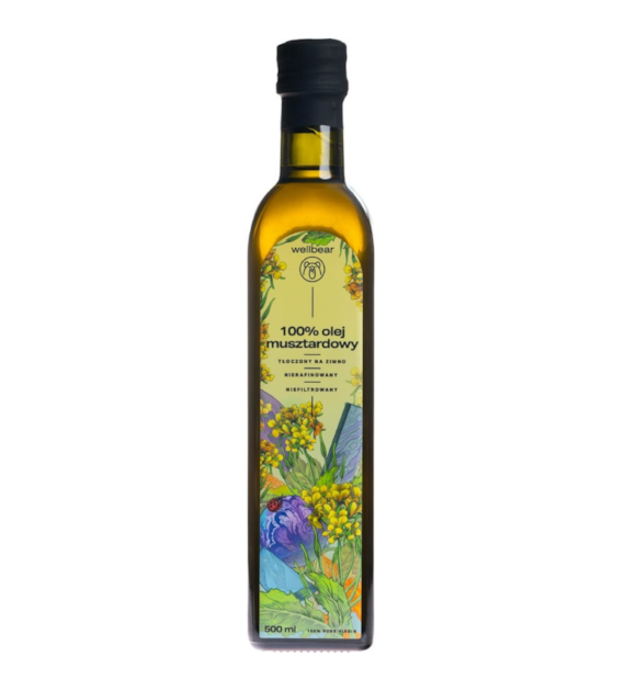 Wellbear Olej musztardowy zimnotłoczony - 500 ml