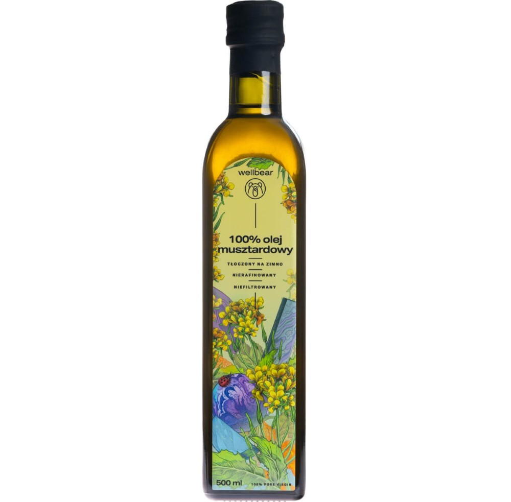 Wellbear Olej musztardowy zimnotłoczony - 500 ml