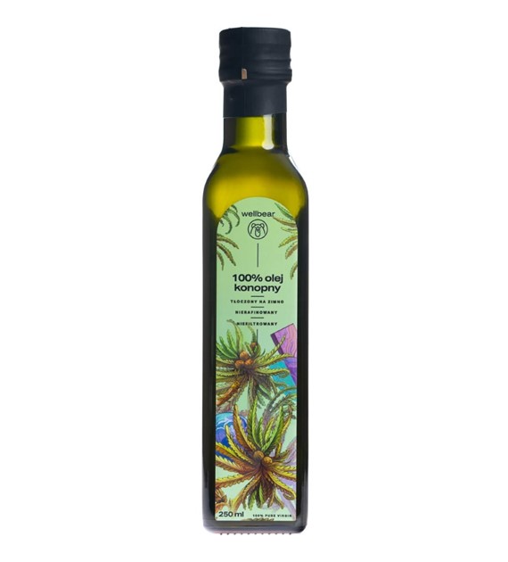 Wellbear Olej konopny zimnotłoczony - 250 ml