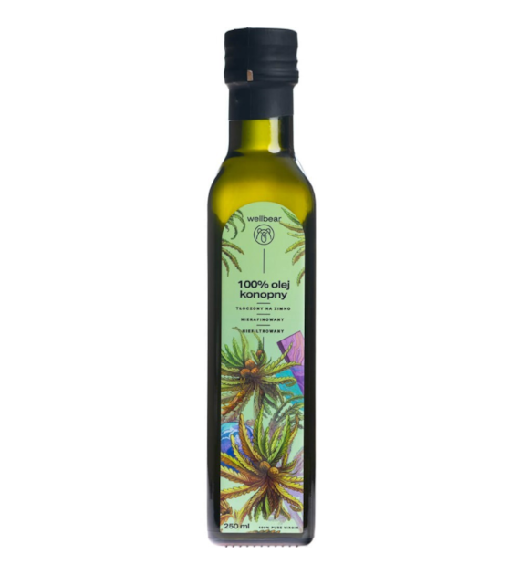 Wellbear Olej konopny zimnotłoczony - 250 ml