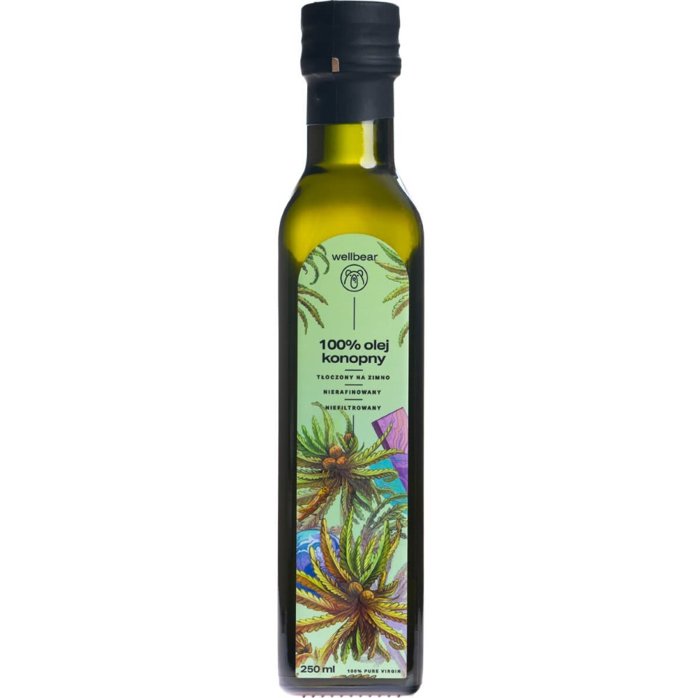Wellbear Olej konopny zimnotłoczony - 250 ml
