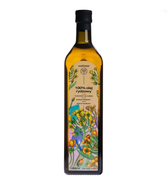 Wellbear Olej rydzowy z lnianki zimnotłoczony - 1000 ml