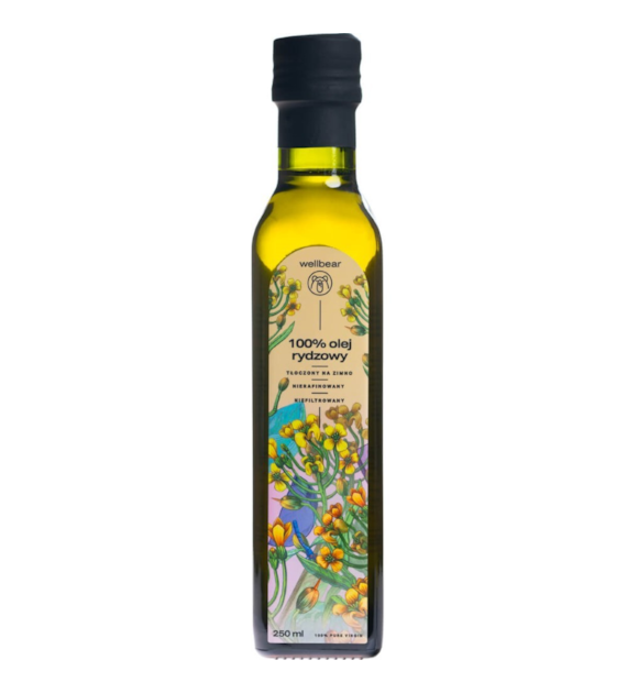 Wellbear Olej rydzowy z lnianki zimnotłoczony - 250 ml