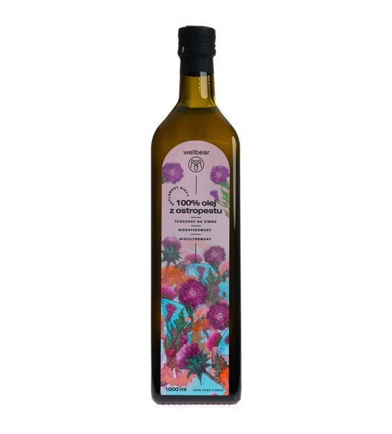Wellbear Olej z ostropestu zimnotłoczony - 1000 ml