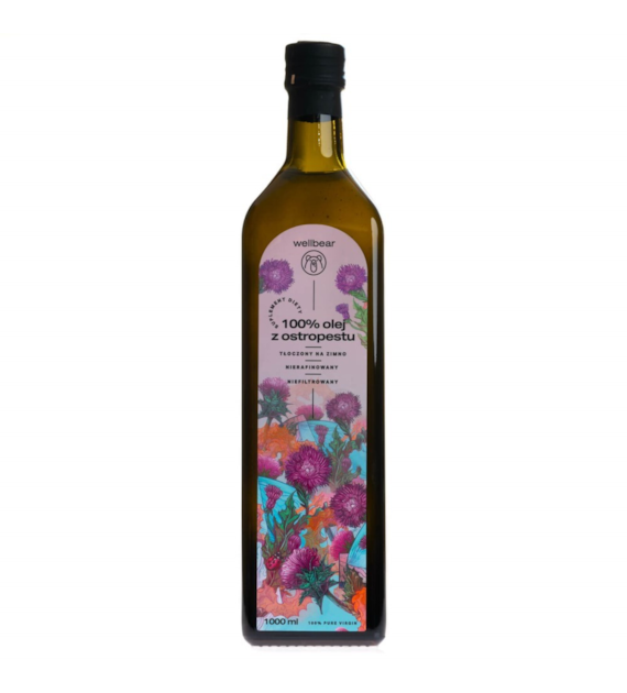 Wellbear Olej z ostropestu zimnotłoczony - 1000 ml