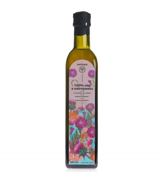 Wellbear Olej z ostropestu zimnotłoczony - 500 ml