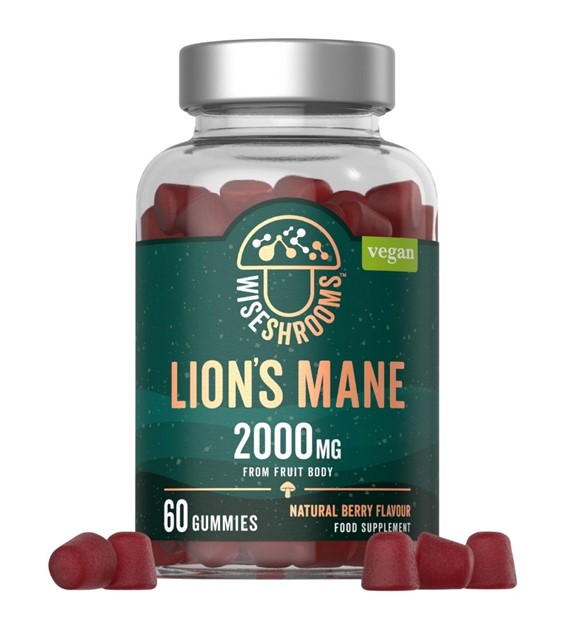 Wiseshrooms Lion's Mane 2000 mg, jagoda - 60 żelek