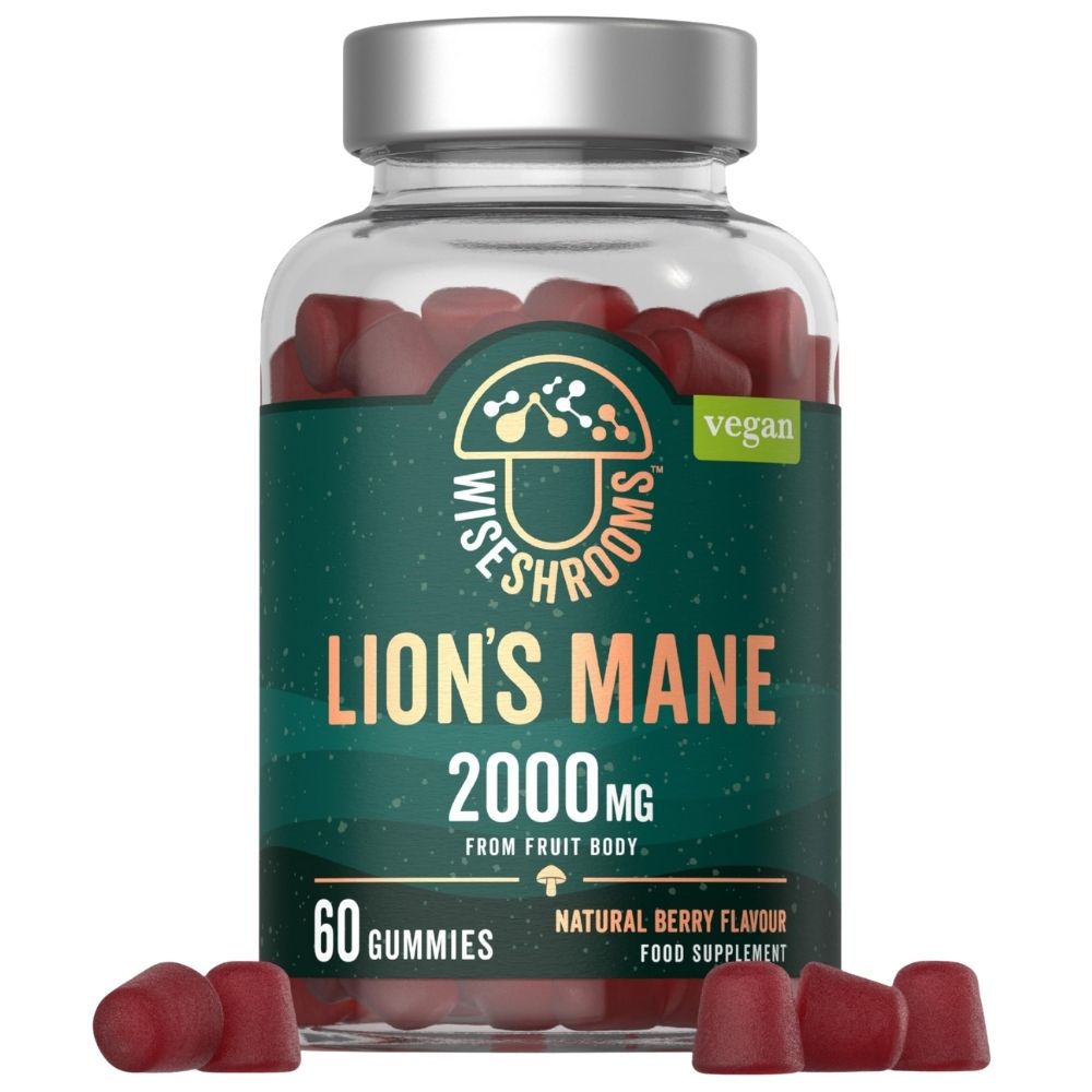 Wiseshrooms Lion's Mane 2000 mg, jagoda - 60 żelek