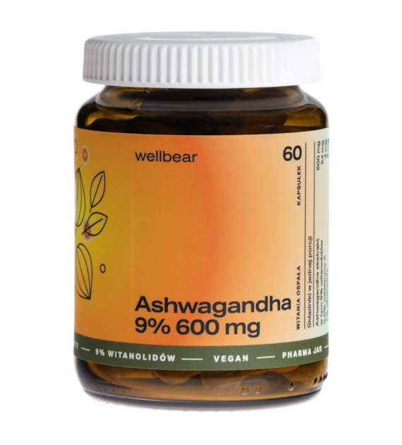 Wellbear Ashwagandha 9% 600 mg - 60 kapsułek