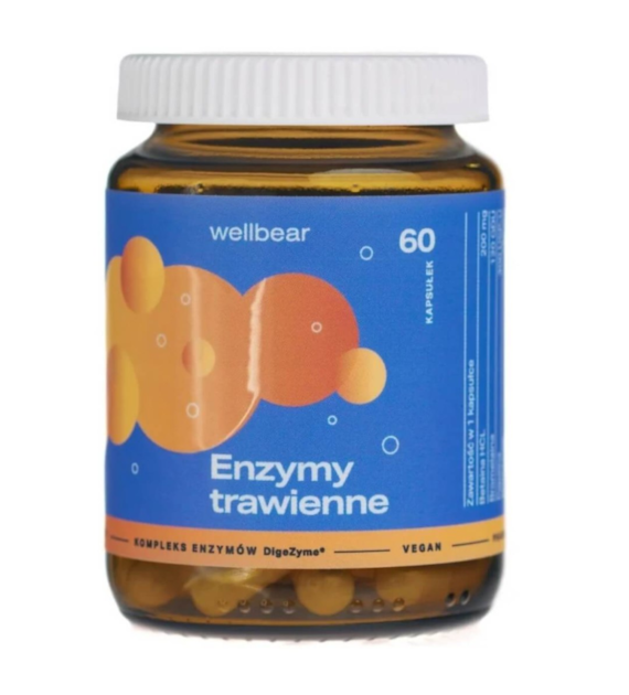 Wellbear Enzymy trawienne - 60 kapsułek