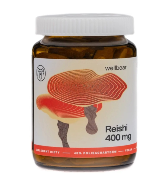 Wellbear Reishi (Lakownica żółtawa) 400 mg - 60 kapsułek