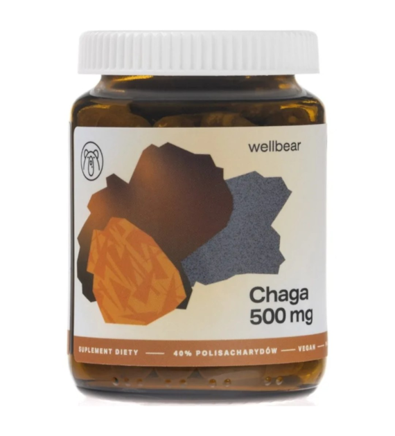 Wellbear Chaga (Błyskoporek podkorowy) 500 mg - 60 kapsułek