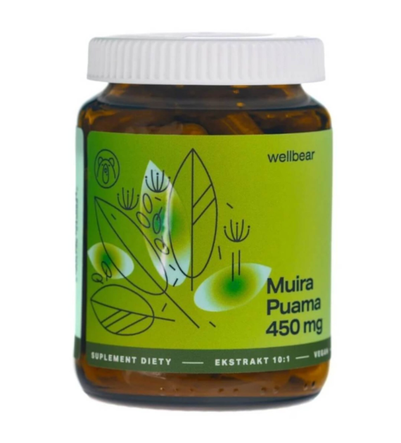 Wellbear Muira Puama (Ptychopetalum) 450 mg - 60 kapsułek