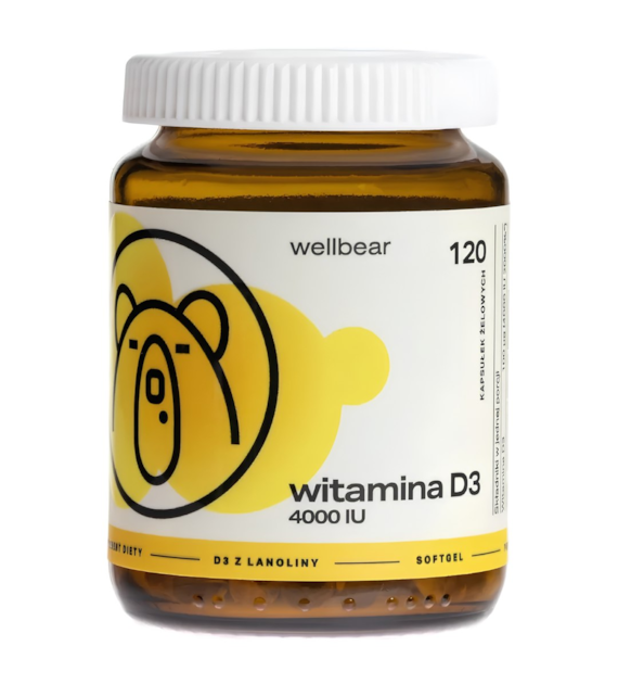 Wellbear Witamina D3 4000 IU softgel - 120 kapsułek żelowych