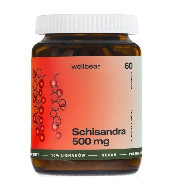 Wellbear Schisandra (Cytryniec chiński) 500 mg - 60 kapsułek